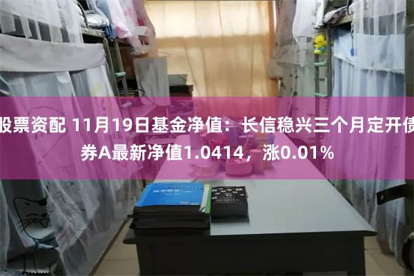 股票资配 11月19日基金净值：长信稳兴三个月定开债券A最新净值1.0414，涨0.01%