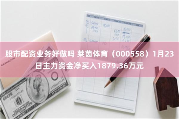 股市配资业务好做吗 莱茵体育（000558）1月23日主力资金净买入1879.36万元